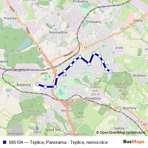 585104 trolleybus Line Map