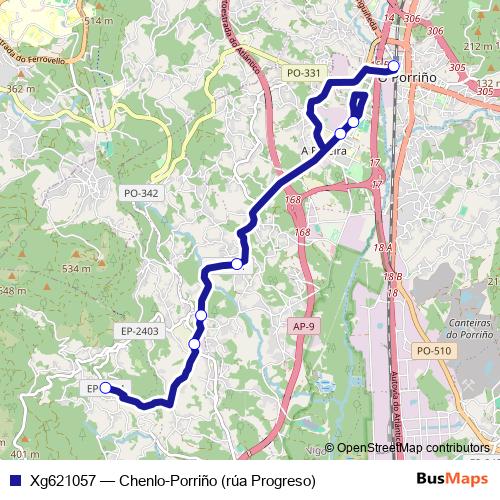 Xg621057 bus Line Map