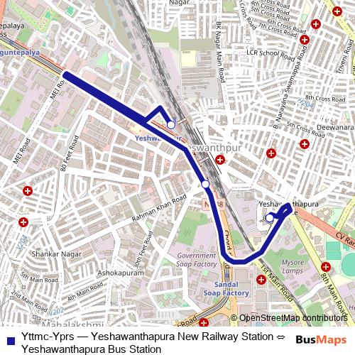 Yttmc-Yprs bus Line Map