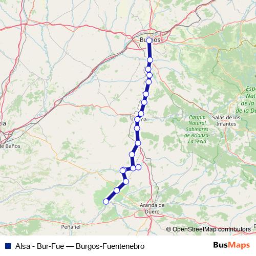 Alsa - Bur-Fue bus Line Map