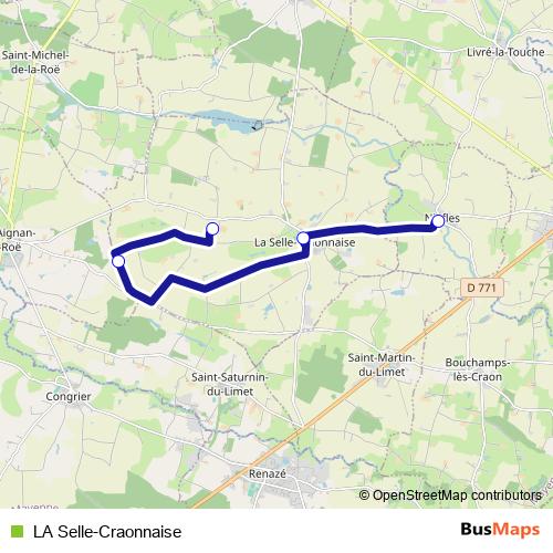 LA Selle-Craonnaise bus Line Map