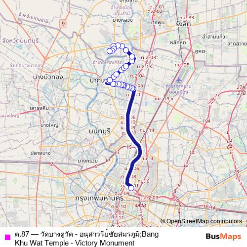 ต.87 bus Line Map