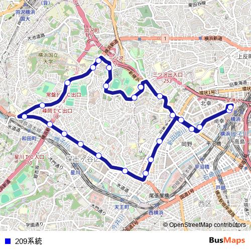 209系統 bus Line Map