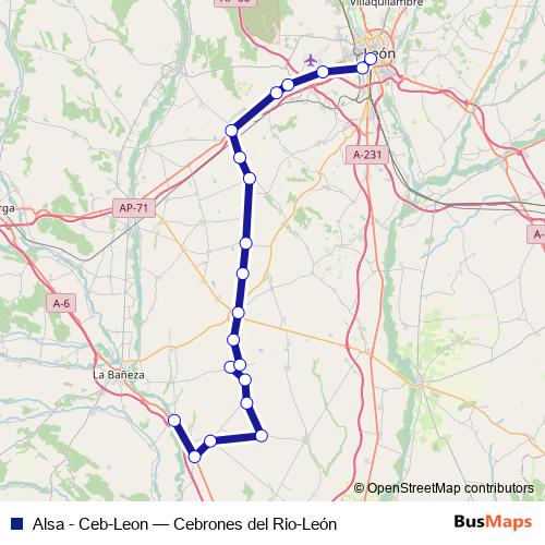 Alsa - Ceb-Leon bus Line Map
