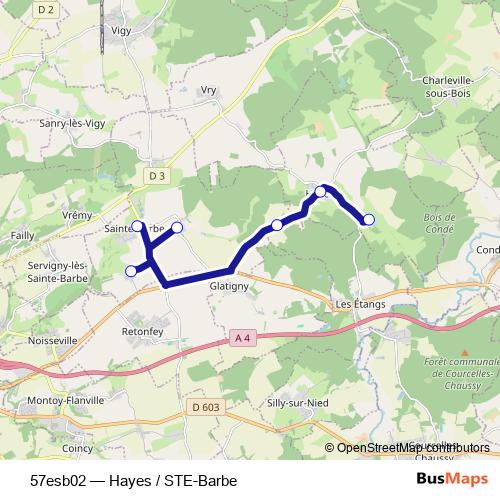 57esb02 bus Line Map