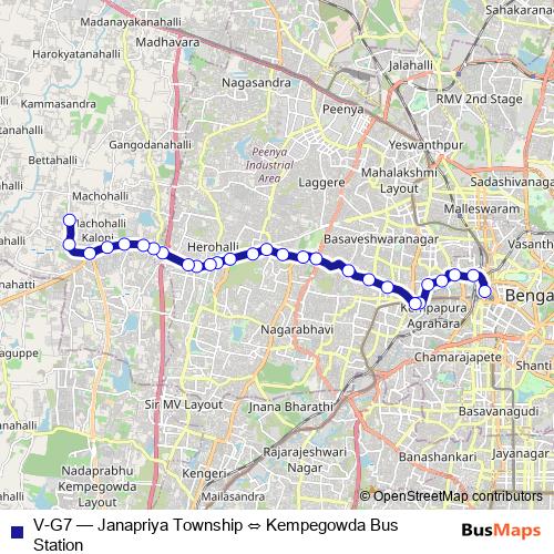 V-G7 bus Line Map