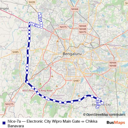 Nice-7a bus Line Map