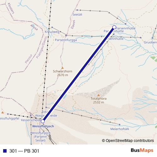 301 cable-car Line Map