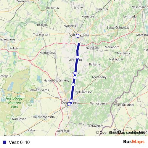 Vesz 6110 rail Line Map