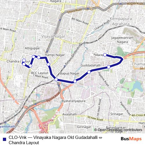 CLO-Vnk bus Line Map