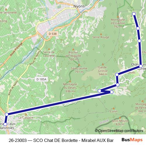 26-23003 bus Line Map