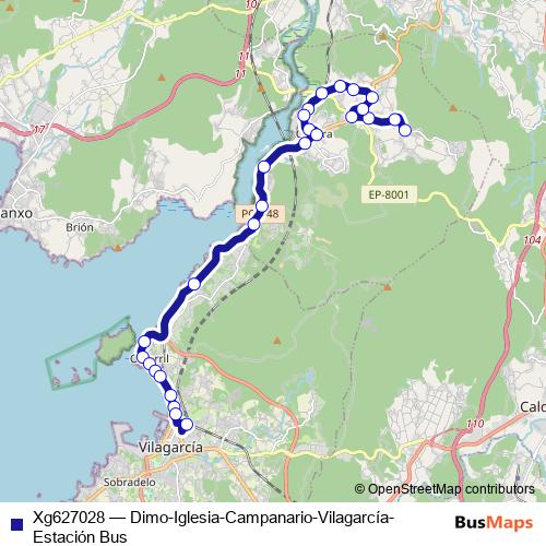 Xg627028 bus Line Map