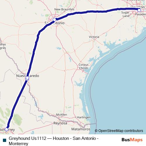 Greyhound Us1112 bus Line Map