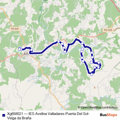 Xg658021 bus Line Map
