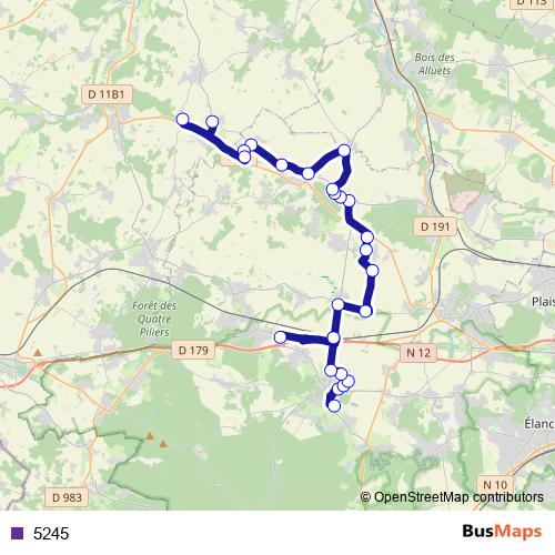 5245 bus Line Map