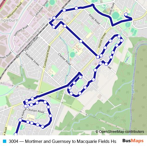3004 bus Line Map