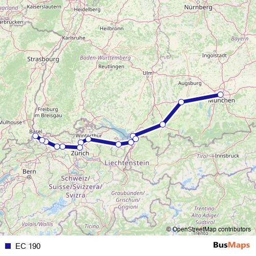 EC 190 rail Line Map