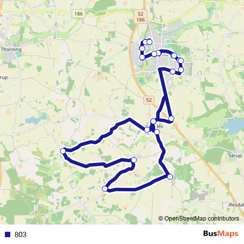 803 bus Line Map