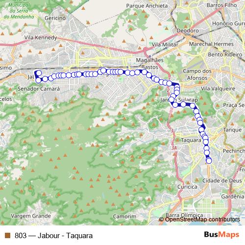 803 bus Line Map