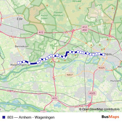 803 bus Line Map