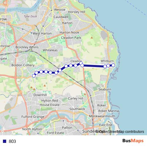 803 bus Line Map