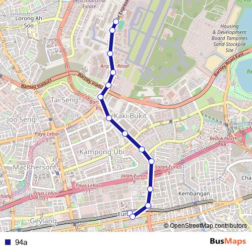 94a bus Line Map