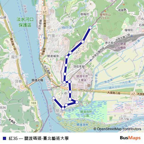 紅35 bus Line Map