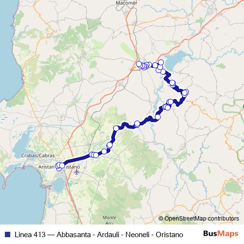 Linea 413 bus Line Map