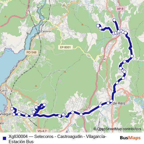 Xg830004 bus Line Map