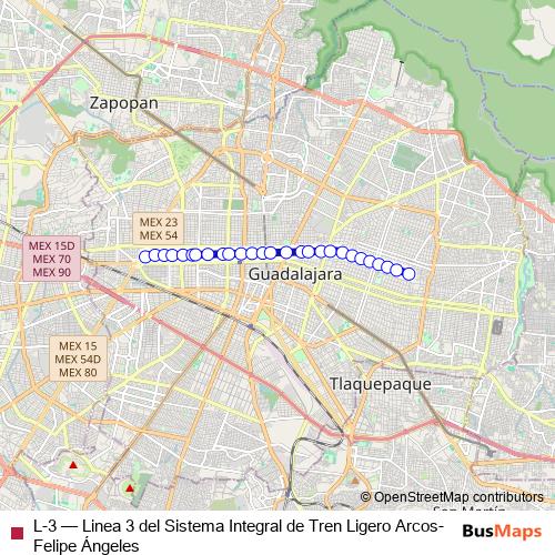 L-3 trolleybus Line Map
