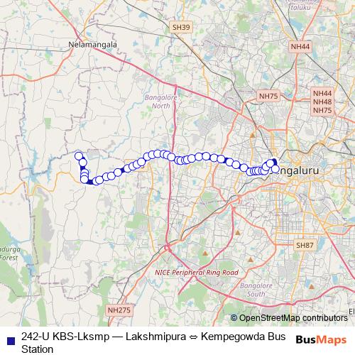 242-U KBS-Lksmp bus Line Map