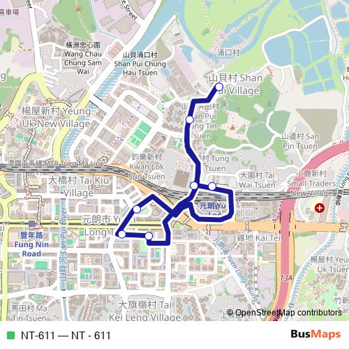 NT-611 bus Line Map