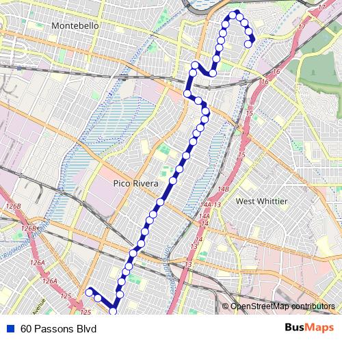 60 Passons Blvd bus Line Map