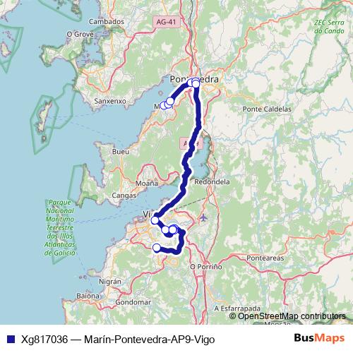 Xg817036 bus Line Map