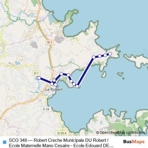 SCO 348 bus Line Map