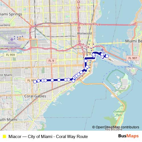 Miacor bus Line Map