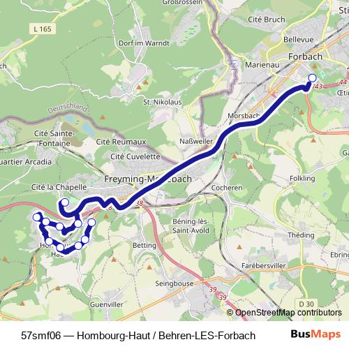 57smf06 bus Line Map