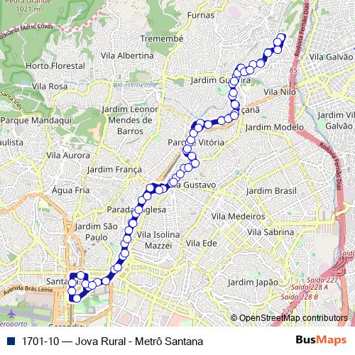 1701-10 bus Line Map