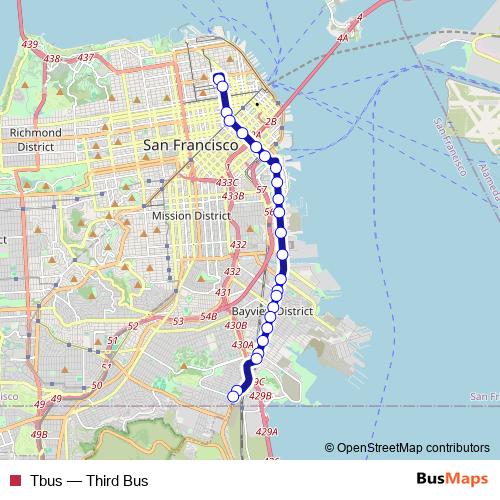 Tbus bus Line Map
