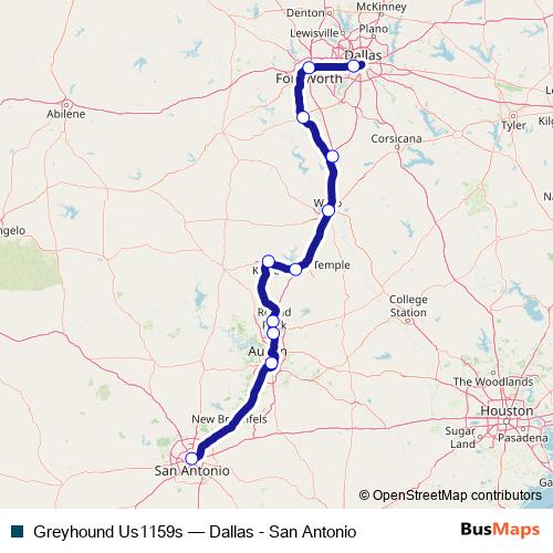 Greyhound Us1159s bus Line Map