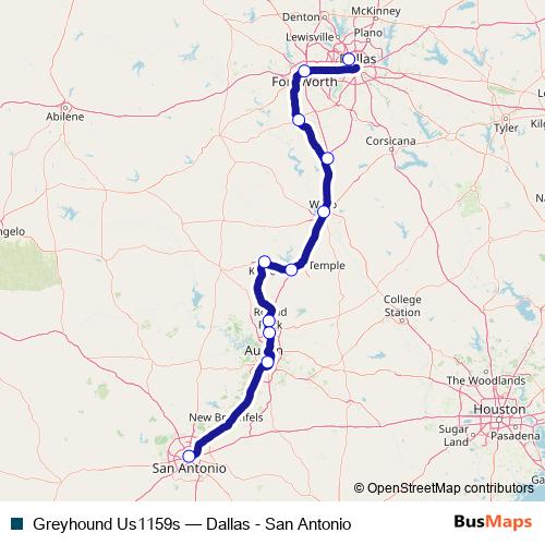 Greyhound Us1159s bus Line Map