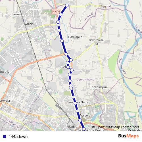 144adown bus Line Map