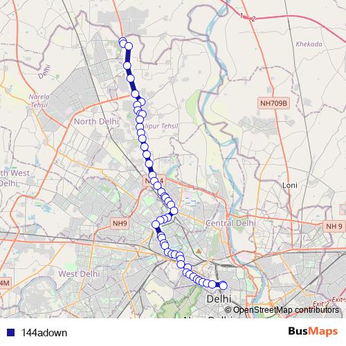 144adown bus Line Map