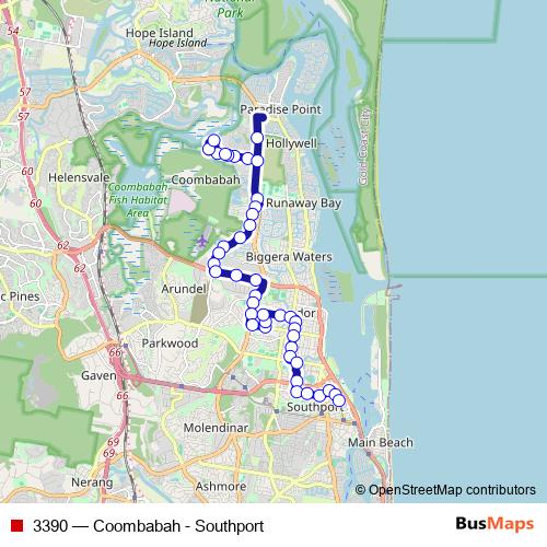 3390 bus Line Map
