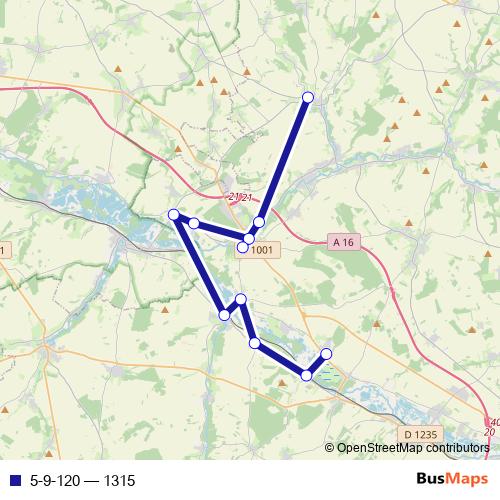 5-9-120 bus Line Map