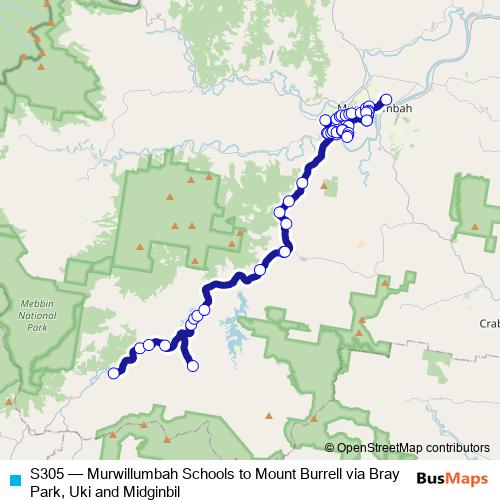 S305 bus Line Map