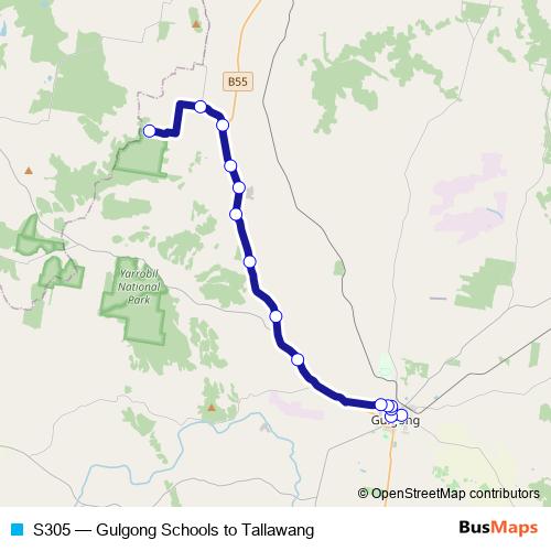 S305 bus Line Map