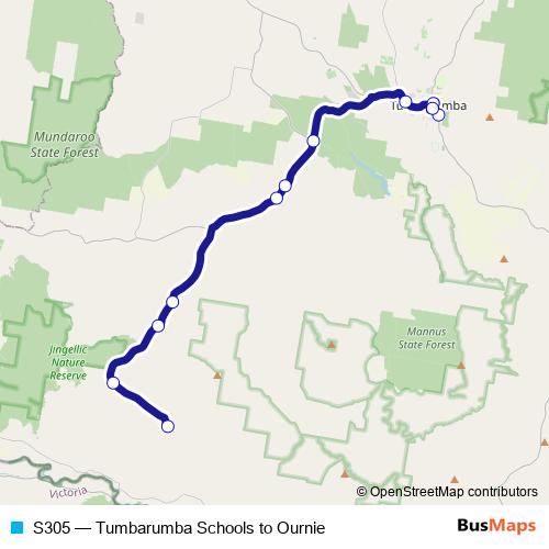 S305 bus Line Map