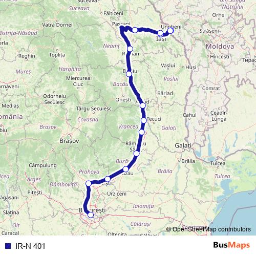 IR-N 401 rail Line Map