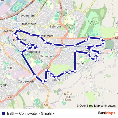 EB3 bus Line Map
